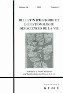 Bullentin d'histoire & d'épistémologie des sciences de la vie, v. 16, no 01